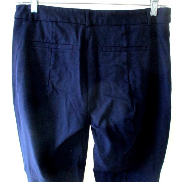 Elle Women's Blue Mid Rise Taper Leg Zip Front Stretch Dress Pants Size 10 - Picture 5 of 10